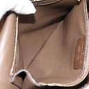 Salvatore Ferragamo Gancini Hand Bag Canvas 2way Beige Gold Auth 196765-27