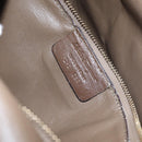 Salvatore Ferragamo Gancini Hand Bag Canvas 2way Beige Gold Auth 196765-11
