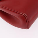 CELINE Shoulder Bag Leather Red Gold Auth 196766A-10