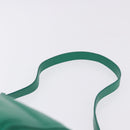 SAINT LAURENT Classic Duffle Bag Leather 2way Green Gold 322049 Auth 196768V-16