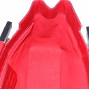 Salvatore Ferragamo Gancini Hand Bag Leather Red Silver Auth 196770A-20