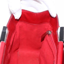 Salvatore Ferragamo Gancini Hand Bag Leather Red Silver Auth 196770A-21