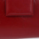 Salvatore Ferragamo Gancini Hand Bag Leather Red Silver Auth 196770A-2