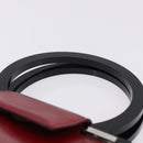 Salvatore Ferragamo Gancini Hand Bag Leather Red Silver Auth 196770A-14