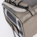 BURBERRY Nova Check Hand Bag Canvas Gray Auth 196772V-10