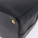 PRADA Hand Bag Saffiano leather 2way Black Gold Auth 196774V-16