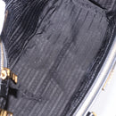 PRADA Hand Bag Saffiano leather 2way Black Gold Auth 196774V-11