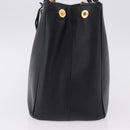 PRADA Hand Bag Saffiano leather 2way Black Gold Auth 196774V-3