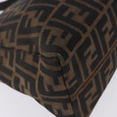 FENDI Zucca Canvas Mamma Baguette Shoulder Bag Brown Black Auth 196776V-10