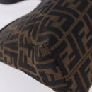 FENDI Zucca Canvas Mamma Baguette Shoulder Bag Brown Black Auth 196776V-12
