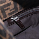 FENDI Zucca Canvas Mamma Baguette Shoulder Bag Brown Black Auth 196776V-26