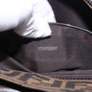 FENDI Zucca Canvas Mamma Baguette Shoulder Bag Brown Black Auth 196776V-28