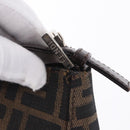 FENDI Zucca Canvas Mamma Baguette Shoulder Bag Brown Black Auth 196776V-29