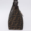 FENDI Zucca Canvas Mamma Baguette Shoulder Bag Brown Black Auth 196776V-5
