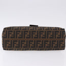 FENDI Zucca Canvas Mamma Baguette Shoulder Bag Brown Black Auth 196776V-9