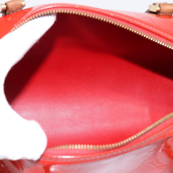 LOUIS VUITTON Monogram Vernis Bedford Hand Bag Red M91986 LV Auth 196779