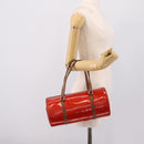 LOUIS VUITTON Monogram Vernis Bedford Hand Bag Red M91986 LV Auth 196779-20