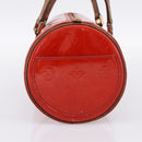 LOUIS VUITTON Monogram Vernis Bedford Hand Bag Red M91986 LV Auth 196779-4