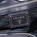 PRADA Hand Bag Nylon 2way Black Gold Auth 196783V-22