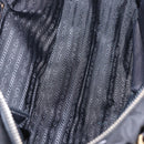 PRADA Hand Bag Nylon 2way Black Gold Auth 196783V-10