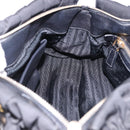 PRADA Hand Bag Nylon 2way Black Gold Auth 196783V-24