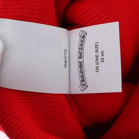 Chrome Hearts Knitted Fabrics Cap Wool Red Auth 196785M