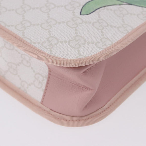 GUCCI GG Supreme Children Tote Bag PVC White 605831 Auth 196787M