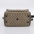 GUCCI GG Supreme Boston Bag PVC 2way Beige Silver 29914 Auth 196788-5