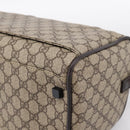 GUCCI GG Supreme Boston Bag PVC 2way Beige Silver 29914 Auth 196788-18