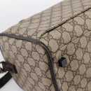 GUCCI GG Supreme Boston Bag PVC 2way Beige Silver 29914 Auth 196788-19