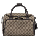 GUCCI GG Supreme Boston Bag PVC 2way Beige Silver 29914 Auth 196788-13