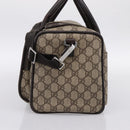 GUCCI GG Supreme Boston Bag PVC 2way Beige Silver 29914 Auth 196788-4