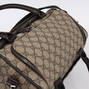 GUCCI GG Supreme Boston Bag PVC 2way Beige Silver 29914 Auth 196788-6