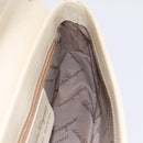 Salvatore Ferragamo Gancini Shoulder Bag Leather Light Beige Gold Auth 196789A-19
