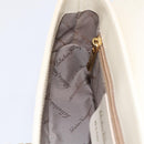 Salvatore Ferragamo Gancini Shoulder Bag Leather Light Beige Gold Auth 196789A-20