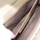 Salvatore Ferragamo Gancini Shoulder Bag Leather Light Beige Gold Auth 196789A-22