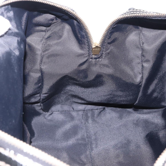 GUCCI Interlocking Web Sherry Line Bag Patent leather Black 170010 Auth 196790V