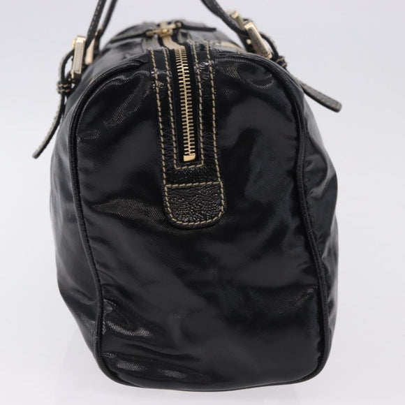 GUCCI Interlocking Web Sherry Line Bag Patent leather Black 170010 Auth 196790V