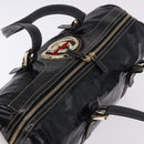 GUCCI Interlocking Web Sherry Line Bag Patent leather Black 170010 Auth 196790V-6