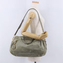 Miu Miu Hand Bag Leather 2way Green Gold Auth 196791V-26