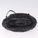 Miu Miu Hand Bag Leather 2way Black Gold Auth 196793V-5