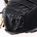 Miu Miu Hand Bag Leather 2way Black Gold Auth 196793V-17