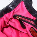 Miu Miu Hand Bag Leather 2way Black Gold Auth 196793V-23