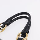 Miu Miu Hand Bag Leather 2way Black Gold Auth 196793V-14