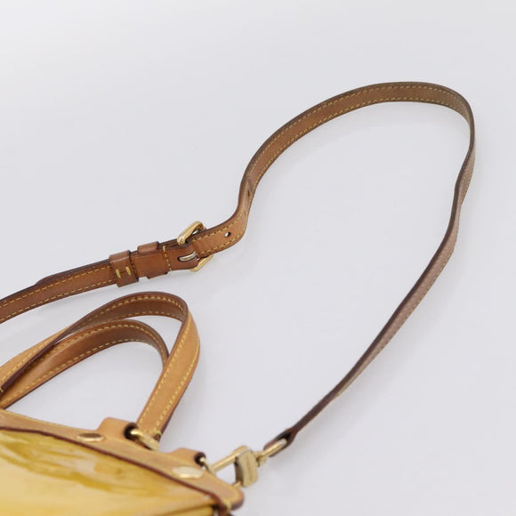 LOUIS VUITTON Monogram Vernis Blair MM Hand Bag Beige M90180 LV Auth 196794