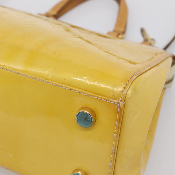 LOUIS VUITTON Monogram Vernis Blair MM Hand Bag Beige M90180 LV Auth 196794