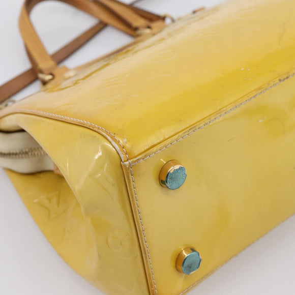 LOUIS VUITTON Monogram Vernis Blair MM Hand Bag Beige M90180 LV Auth 196794