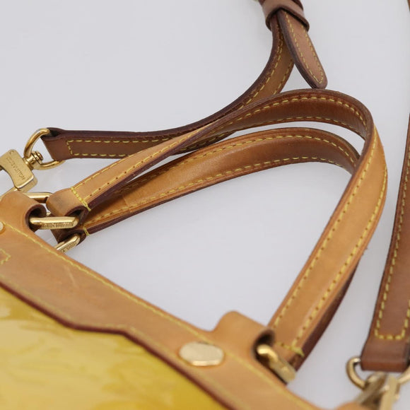 LOUIS VUITTON Monogram Vernis Blair MM Hand Bag Beige M90180 LV Auth 196794