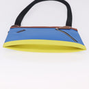 HERMES Zip Angor Clutch Bag Leather Blue Silver Auth 196795SM-6