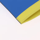 HERMES Zip Angor Clutch Bag Leather Blue Silver Auth 196795SM-17